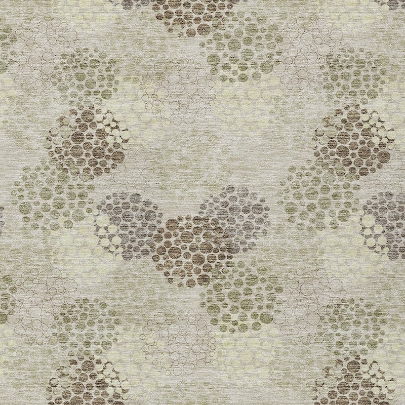 HomeRoots Polka Dot Transitional Rectangle Outdoor Rug