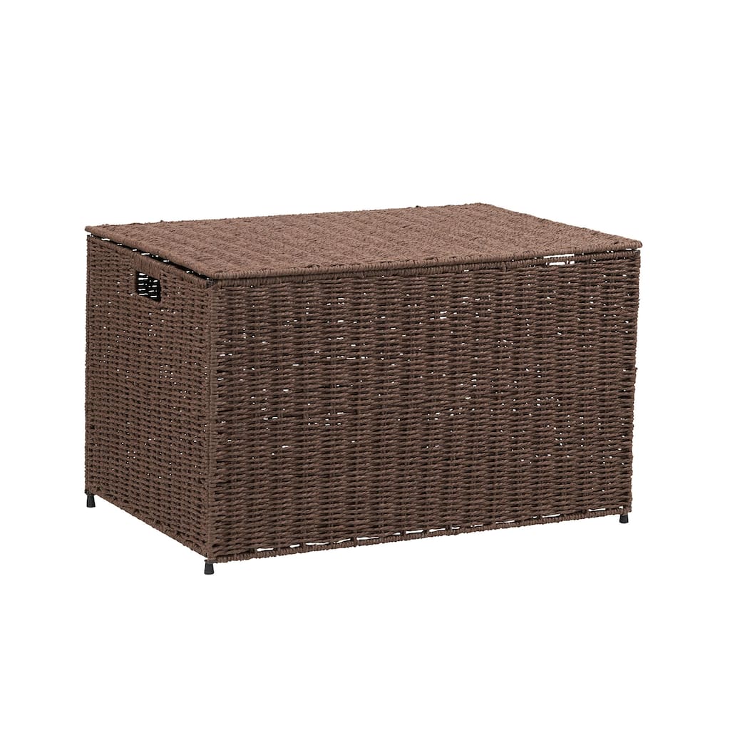 Household Essentials Decorative Paper Rope Storage Chest for Home Organization