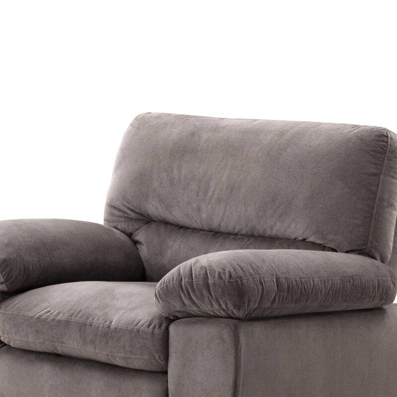 Andres Contemporary Plush Upholstered Living Room Reclining Chair