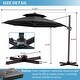 preview thumbnail 14 of 33, VredHom 11.5FT Dual Wind Vent Offset Cantilever Canopy Patio Umbrella