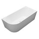 preview thumbnail 2 of 4, Poppy 59" Corner Freestanding White Acrylic Bathtub