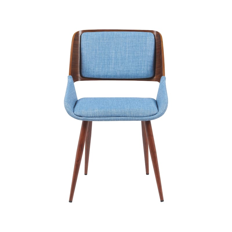 Armen Living Panda Walnut Wood Mid-Century Dining Chair