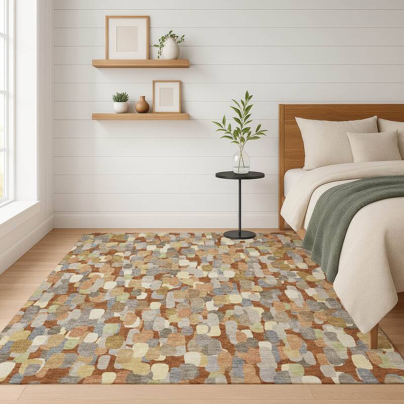 Machine Washable Indoor/ Outdoor Contemporary Drew Chantille Rug