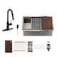 Option 32" Sink + 2-Spray Matte Black Pull-Down Faucet