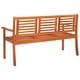 preview thumbnail 5 of 4, 59.1 inch 3-Seater Patio Bench, Solid Eucalyptus Wood Bench with Cushion, Sturdy and Stable, Patio Living Space Bench