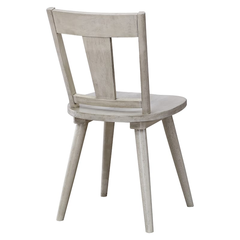 Vintage Panel Back Wooden Dining Chairs