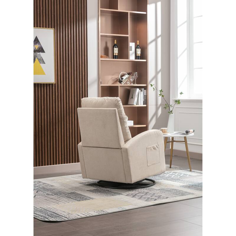 360 Degree Swivel Lounge Chairs Rocking Chair for Nursery Upholstered