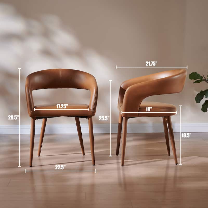 Modern Fort PU Leather Upholstered Dining Chair (Set of 6)