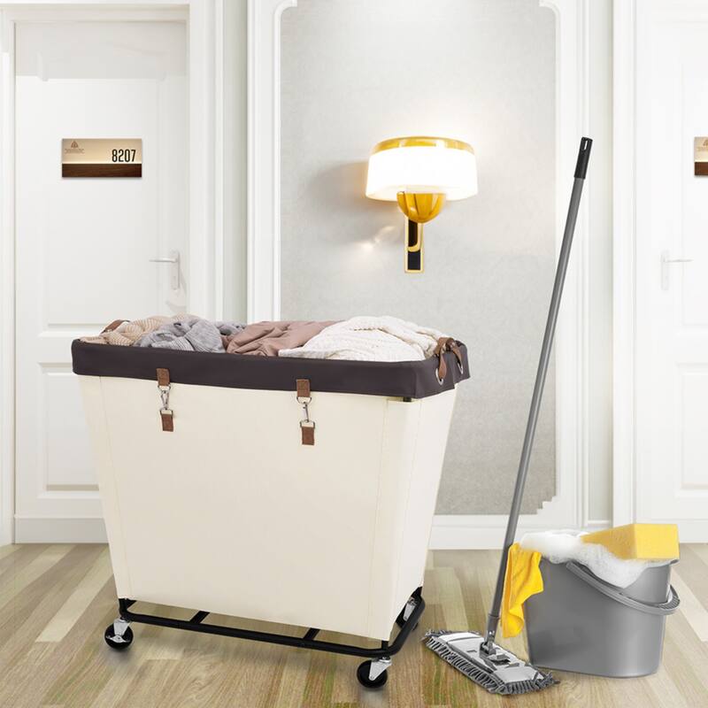 Large Laundry Hamper with Wheels, 320L Laundry Basket for Hotel, Home, Closet, Dorm