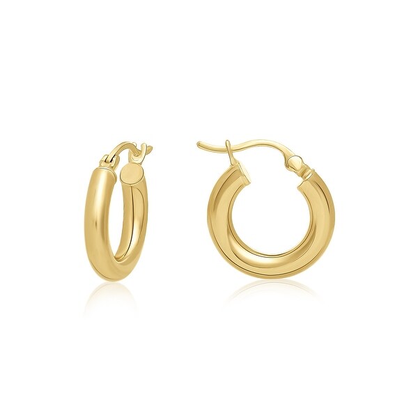 Mcs Jewelry Inc 14 KARAT YELLOW GOLD HOOP EARRINGS (0.6" DIAMETER)