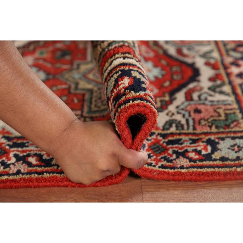 Heriz Serapi Indian Accent Rug Handmade Wool Carpet - 2'0" x 3'0"