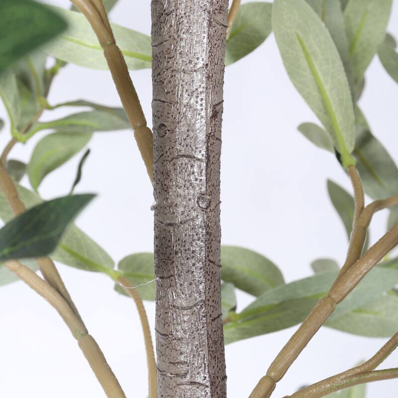 6FT Artificial Olive Tree in Black Plastic Pot, 1pc/set