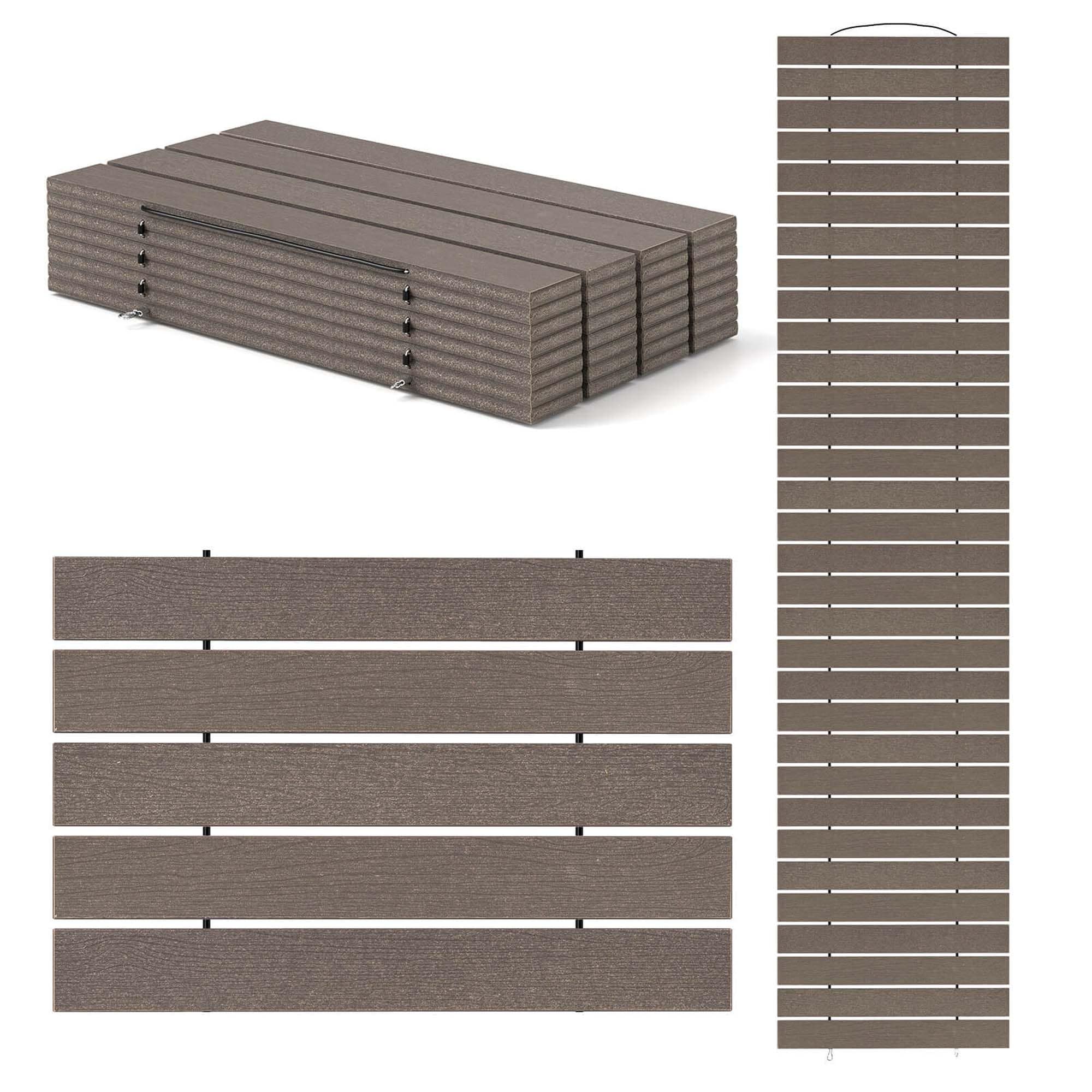 Costway 8 FT Outdoor Pathway with HDPE Frame Non-slip Surface Metal - See Details