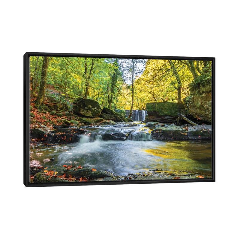 iCanvas "Waterfall III" by Nejdet Duzen Framed Canvas Print - Black - 26x40