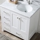preview thumbnail 1 of 17, BATHLET 36 inch White Bathroom Vanity Set with Marble Top, Right Sink