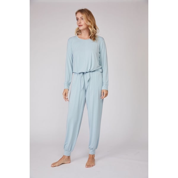 Bamboo Long Sleeve 2 PCS Loungewear Set. Opens flyout.