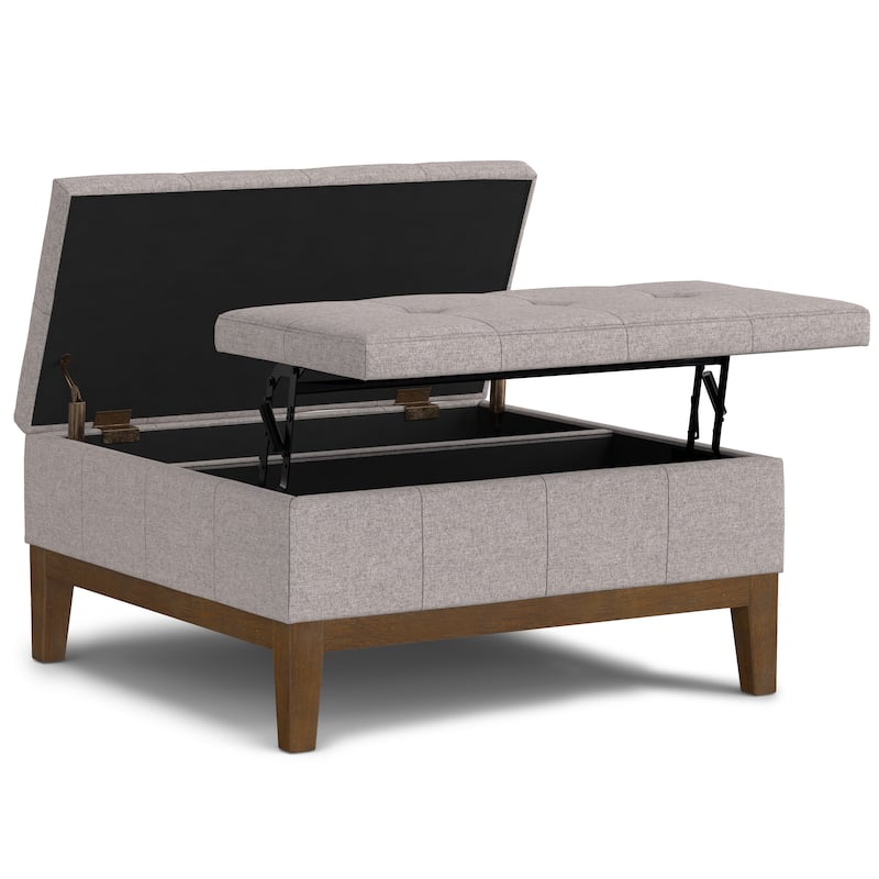 WYNDENHALL Lancaster 36 inch Wide Contemporary Square Storage Ottoman
