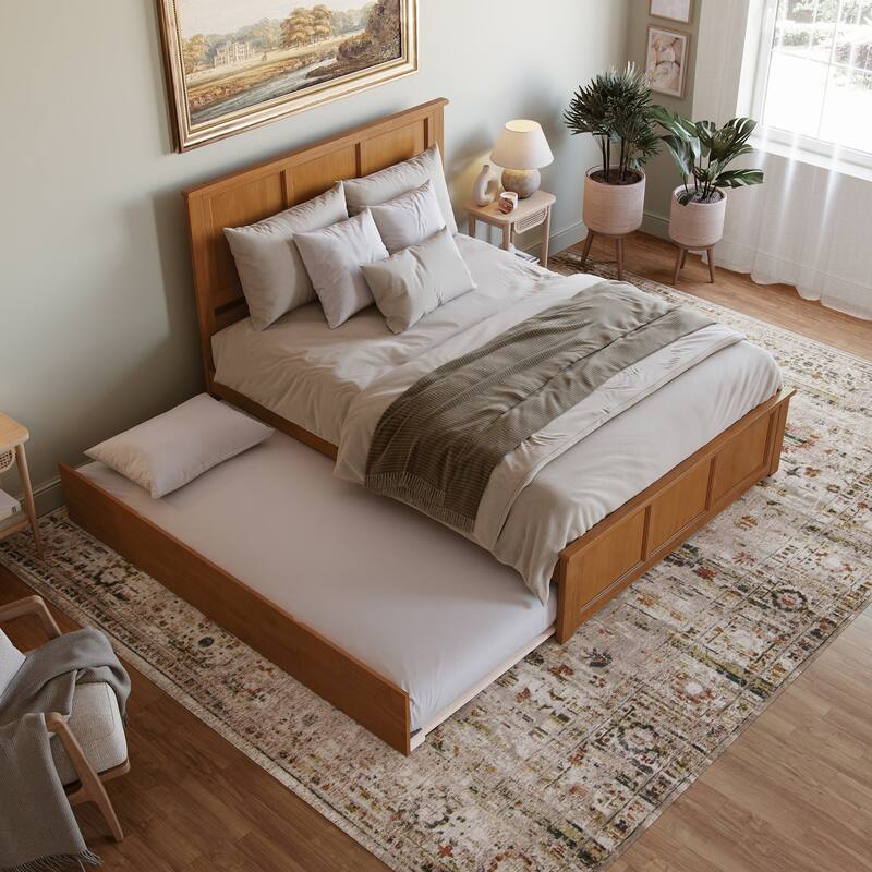 AFI Madison Platform Bed with Matching Footboard & Trundle
