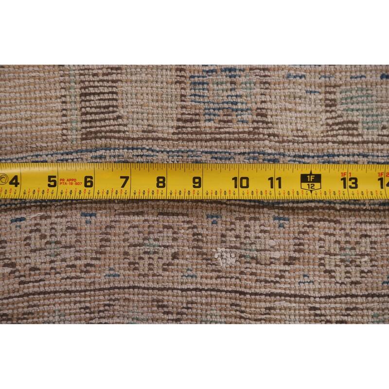 Hamedan Persian Antique Runner Rug Handmade Wool Carpet - 3'6" x 9'7"