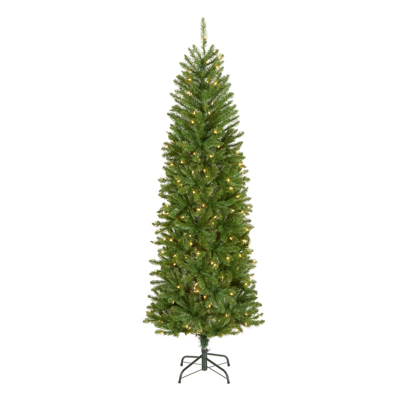 National Tree Company 3 ft. Kingswood Fir Pencil Tree with Clear Lights