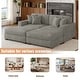 preview thumbnail 92 of 131, Oversized Chenille Modular Sectional Sofa Conversation Set with 2 Ottomans