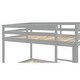 preview thumbnail 35 of 37, Twin over Twin Floor Bunk Bed, Low Height Design, Space-saving, White