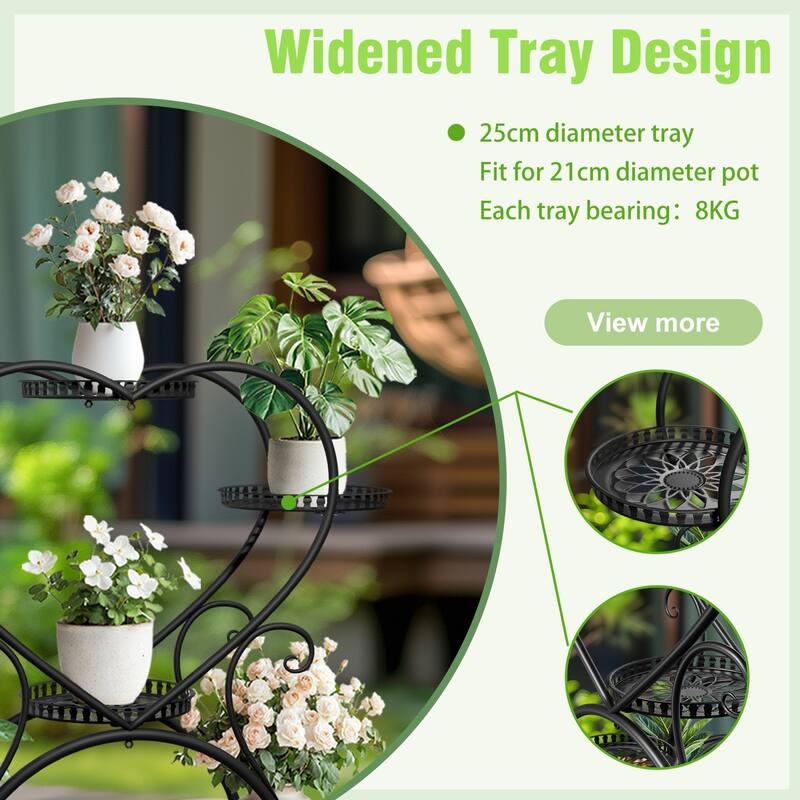 Large Plant Stand Moveable Plant Shelf Flower Stand Cart