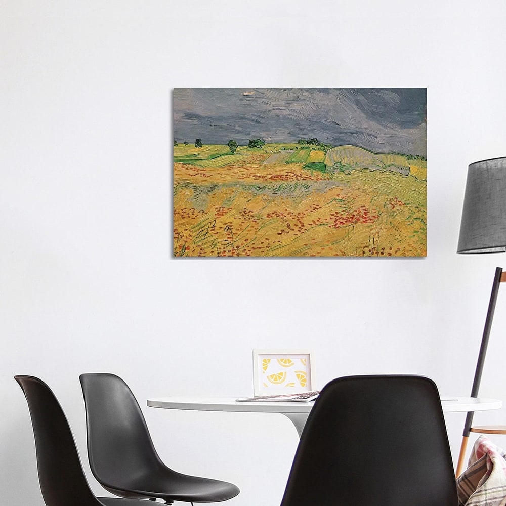 iCanvas "Plain at Auvers, 1890 " by Vincent van Gogh Canvas Print