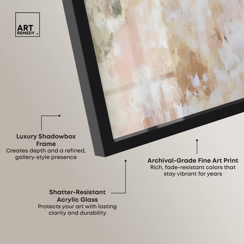 Golden Glimmer Gesture III Shadowbox by Art Remedy