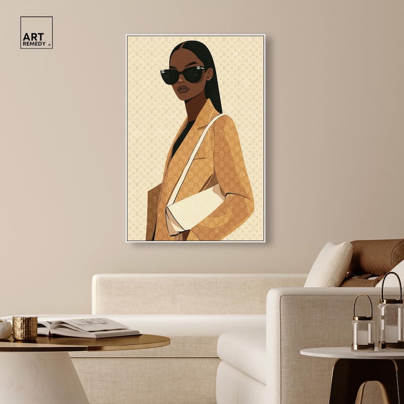 Elegant Coat Gal Canvas by Art Remedy