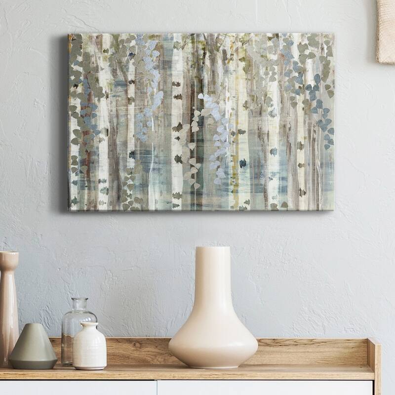 Birch Wood Meadow Premium Gallery Wrapped Canvas - Ready to Hang