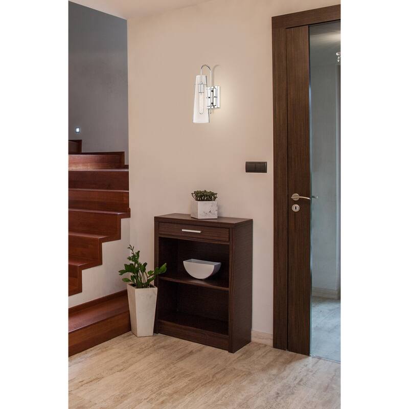 Alondra - 1 Light Sconce with Clear Glass - Polished Nickel Finish