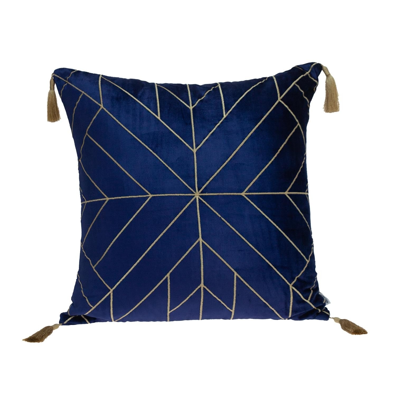 Blue and gold accent pillows shop