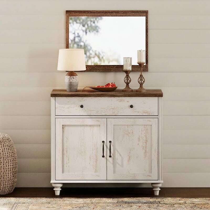 Farmhouse Sideboard, Buffet Cabinet with Storage Cabinets