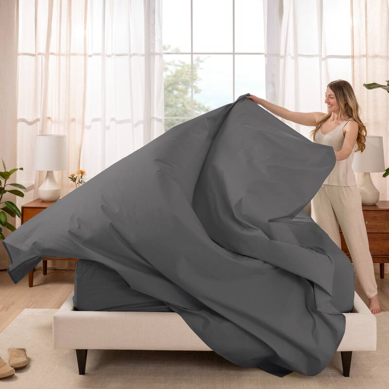 Bare Home Organic Cotton Sheet Set - Crisp Percale Weave