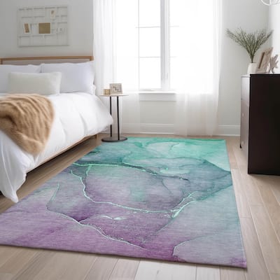 Premium Washable Super Soft Contemporary Abstract Mayfield Rug