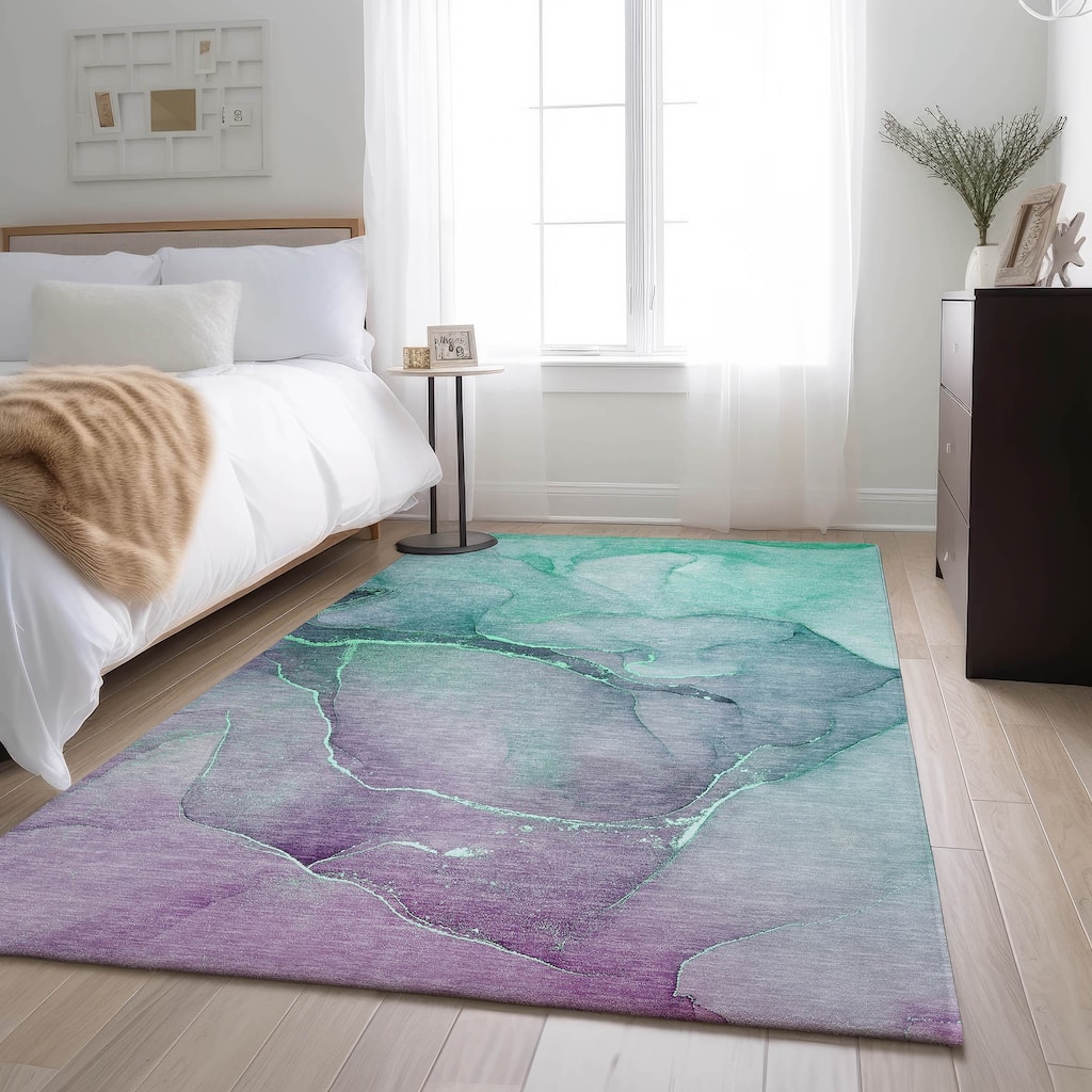 Premium Washable Super Soft Contemporary Abstract Mayfield Rug