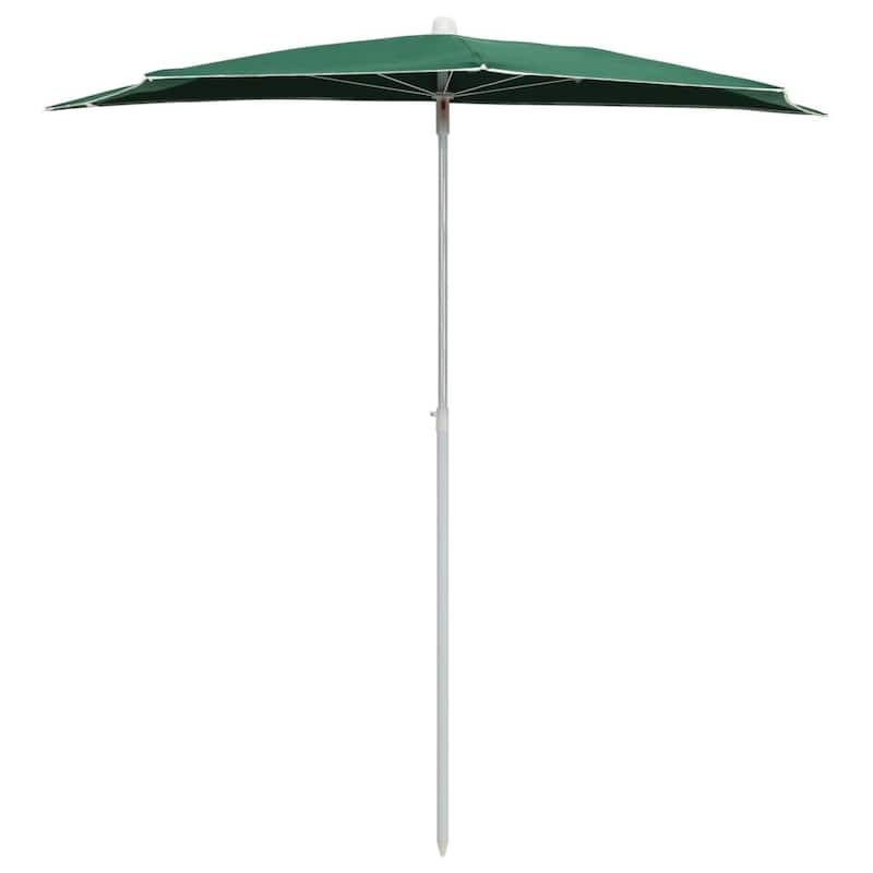 70.9"x35.4" Garden Half Parasol with Pole 8 Colors