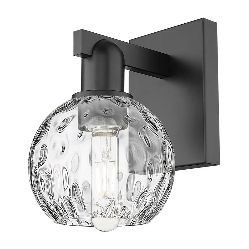 Innovations Lighting Endless Possibilities Arcadia - Athens Water Glass - 1 Light 6" Sconce - Matte Black