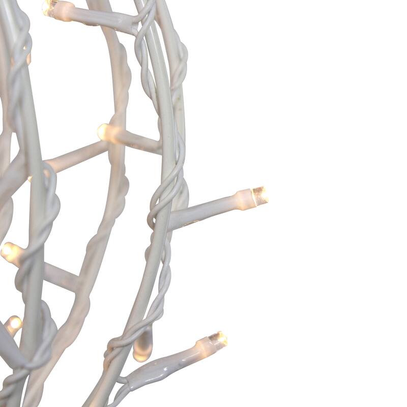 LED Lighted Christmas Hanging Ball Decoration - Warm White Lights