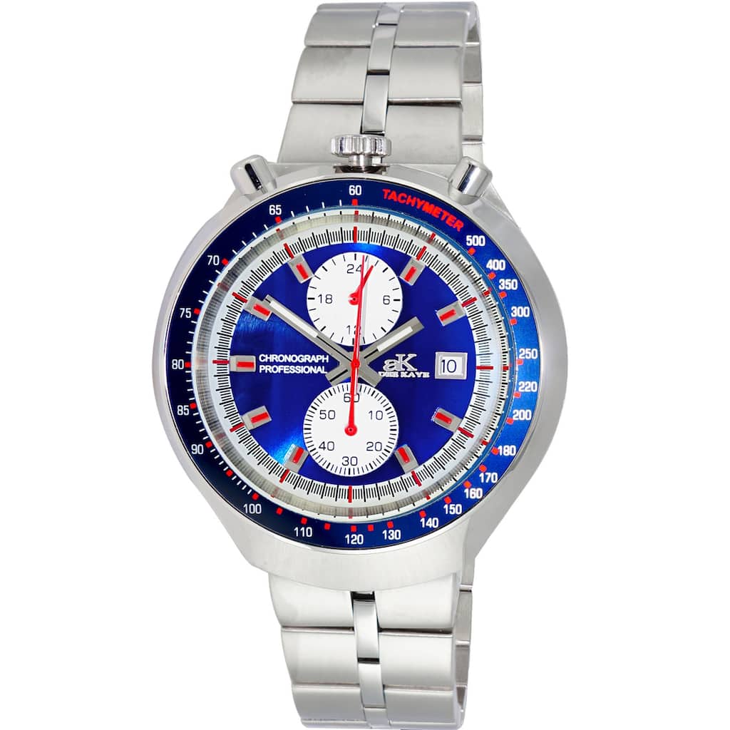 Adee Kaye Men's Muscle Blue Dial Watch - AK5662-MBU - 6 (36)