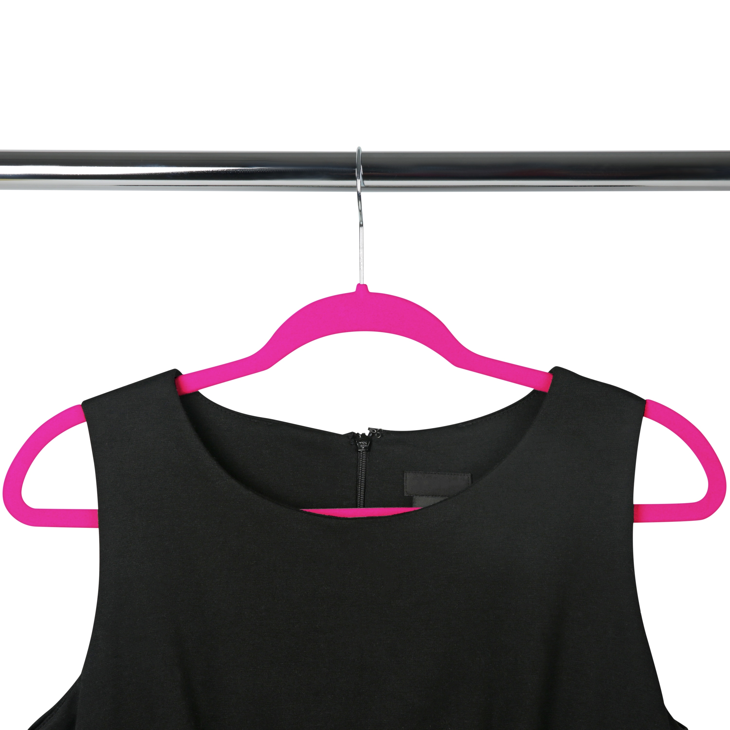 Simplify 25-Pack Velvet Clothing Hanger (Black) in the Hangers