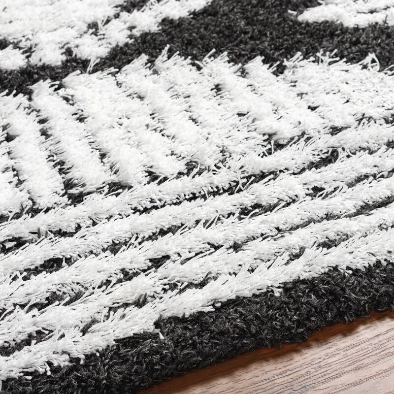Livabliss Madini Moroccan Diamond Plush Area Rug