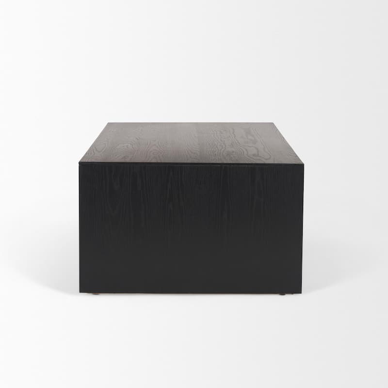 Tabor Natural Wood w/ Black Oak Waterfall Coffee Table - 53.0L x 30.0W x 18.0H