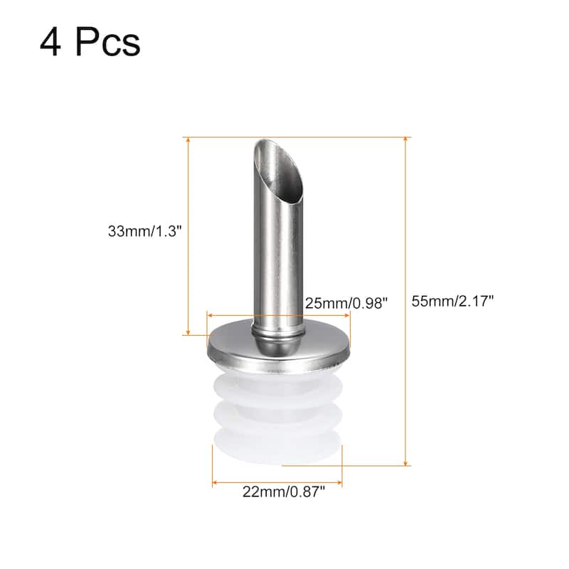 Stainless Steel Bottle Pourers, Olive Oil Spout - White - 4Pcs