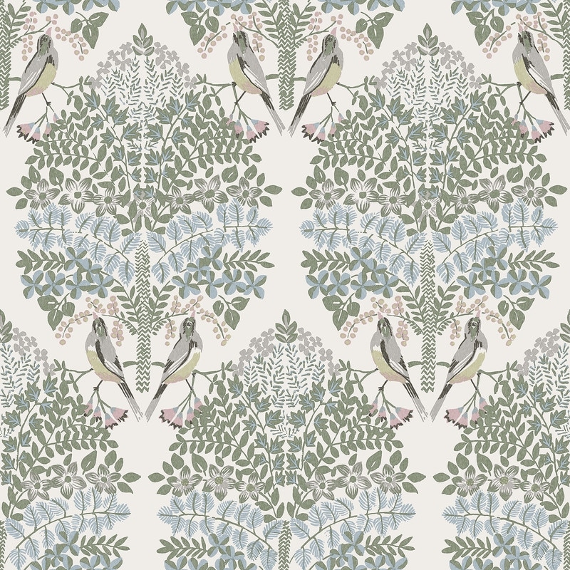 RoomMates Ivory Multi Otis Peel and Stick Wallpaper