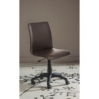 Safavieh Hal Brown Desk Chair - 18"W x 22"D x 33"H