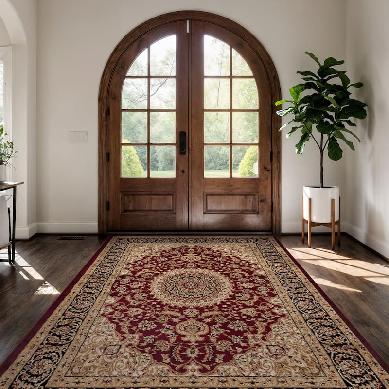 World Rug Gallery Traditional Oriental Medallion Area Rug