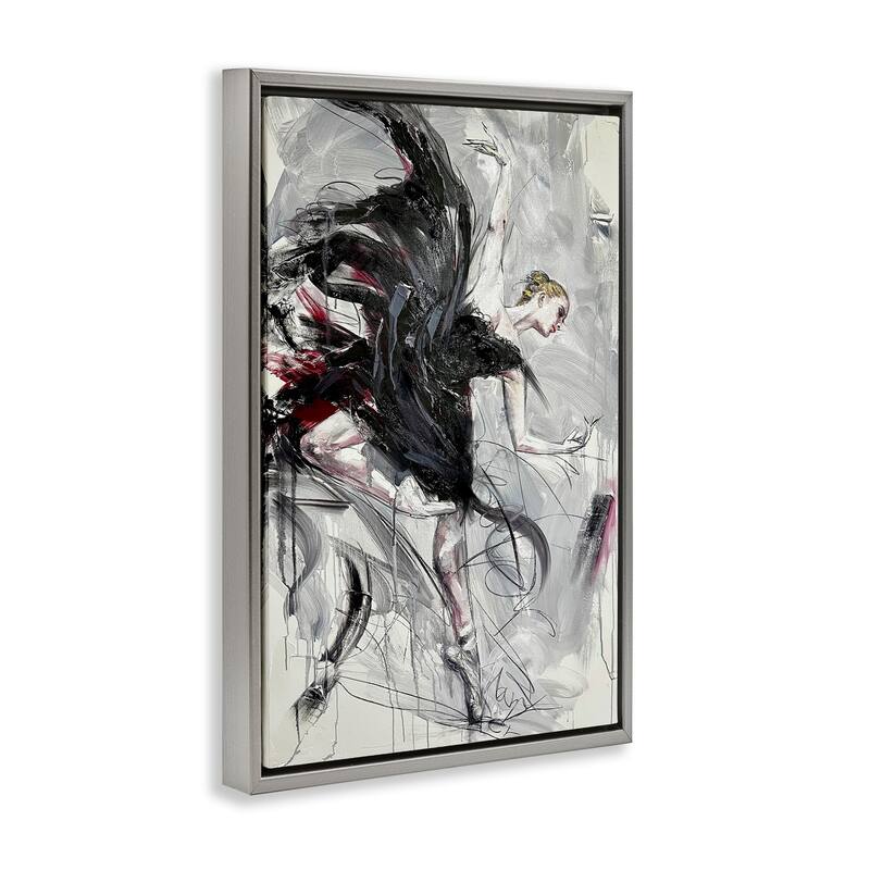 Stupell Modern Elegance Dancer Framed Floater Canvas Wall Art Design By Lucille Lee