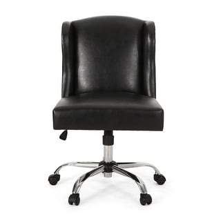 Christopher Knight Homebergen Contemporary Wingback Swivel Office Chair By Christopher Knight Home Midnight Black Chrome Dailymail